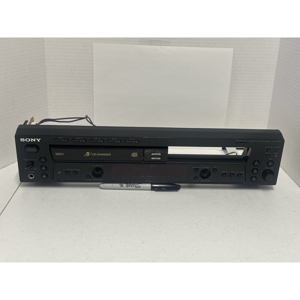 Sony RCD-W500C CD Changer and Recorder Front Display NO KNOBS